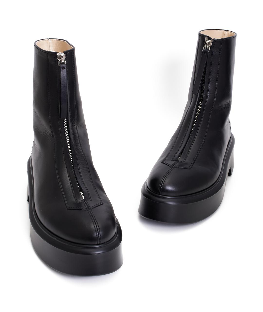 THE ROW Черные кожаные ботинки, фото 5