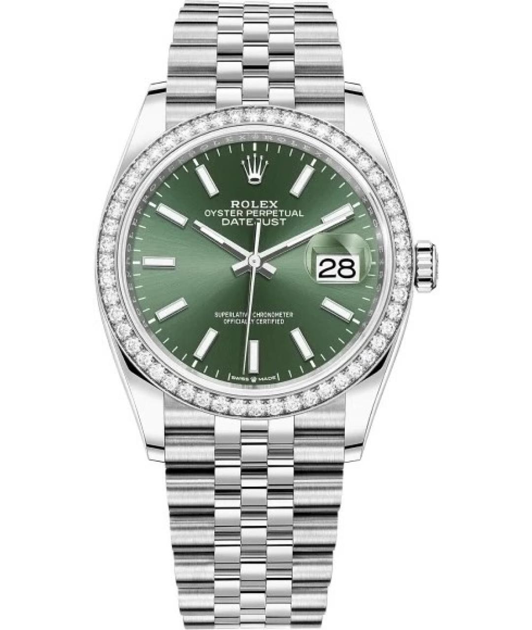 ROLEX Зеленые часы из белого золота, фото 1