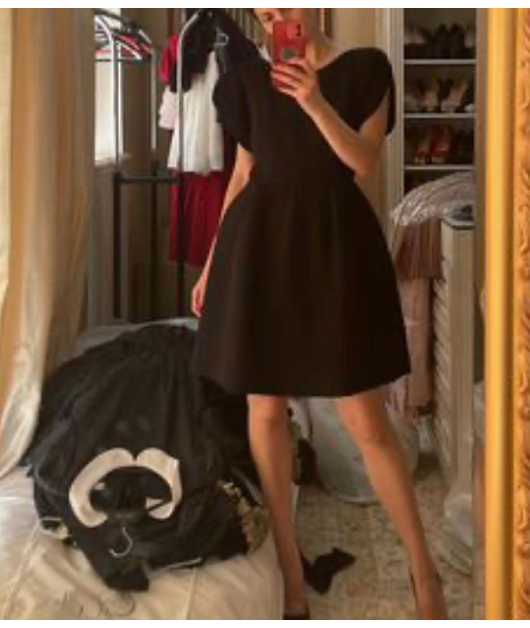 MIU MIU Черное хлопковое коктейльное платье, фото 5