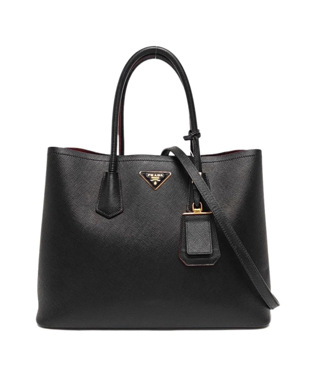 PRADA Черная кожаная сумка с короткими ручками, фото 6