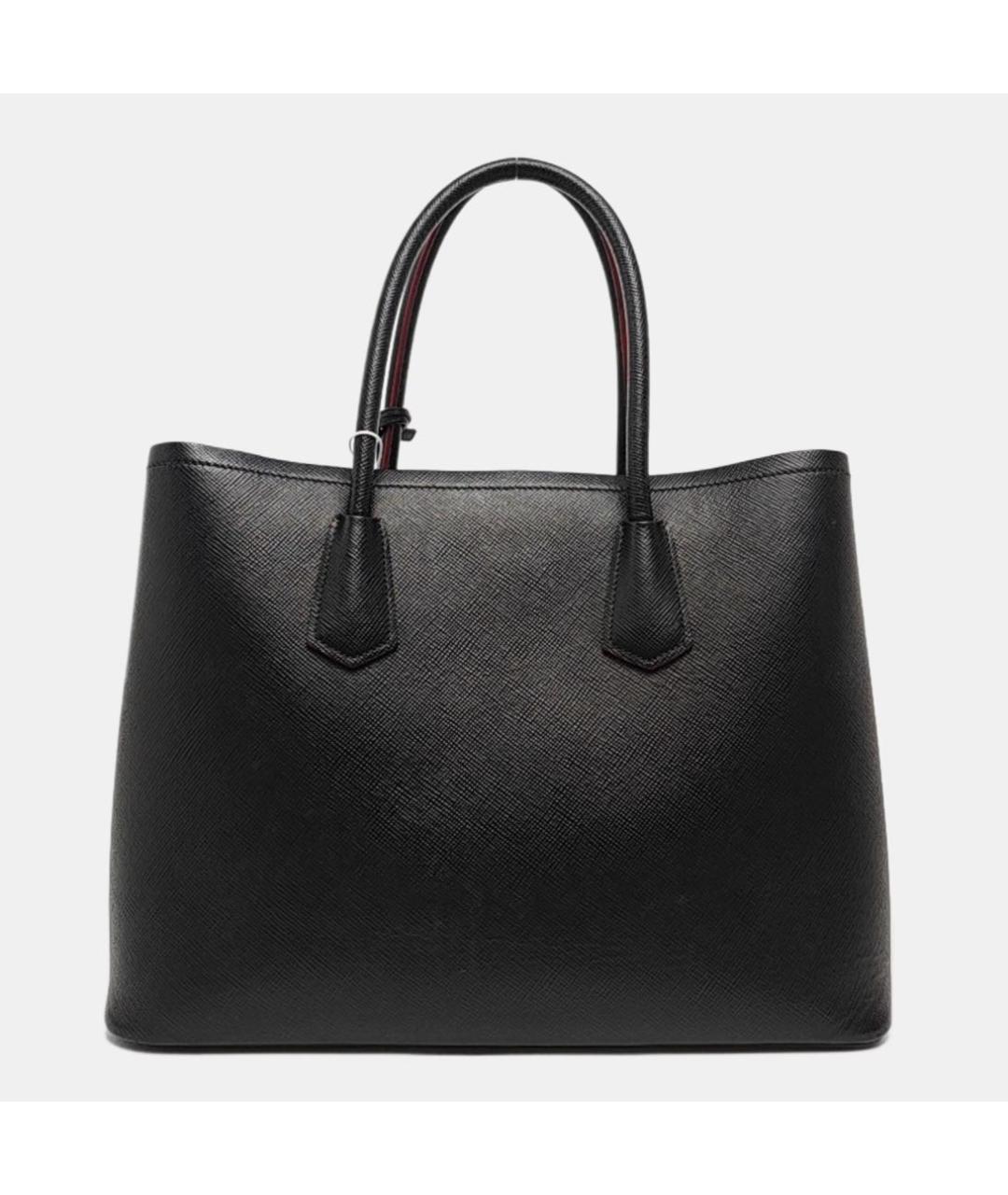 PRADA Черная кожаная сумка с короткими ручками, фото 4