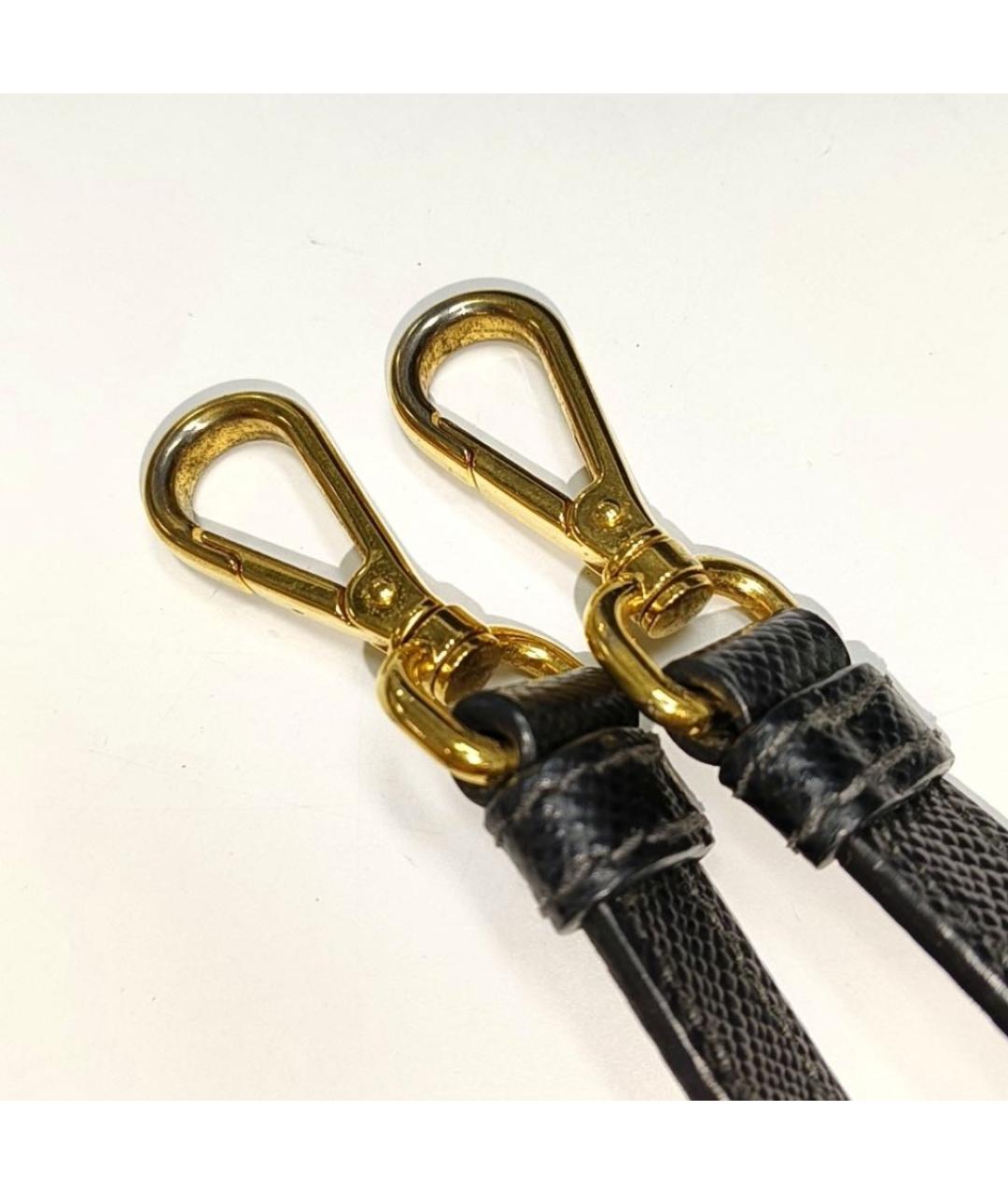 PRADA Черная кожаная сумка с короткими ручками, фото 3