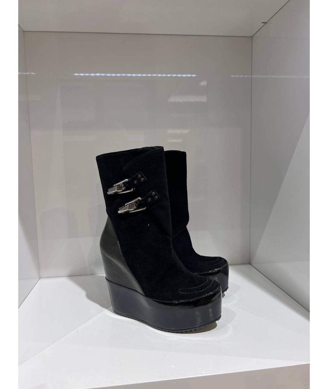 ALEXANDER MCQUEEN Черные замшевые ботинки, фото 4