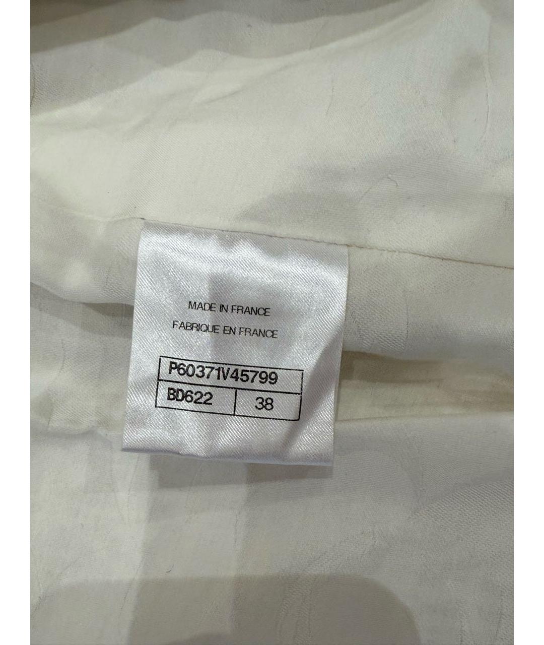 CHANEL Белый твидовый жакет/пиджак, фото 4