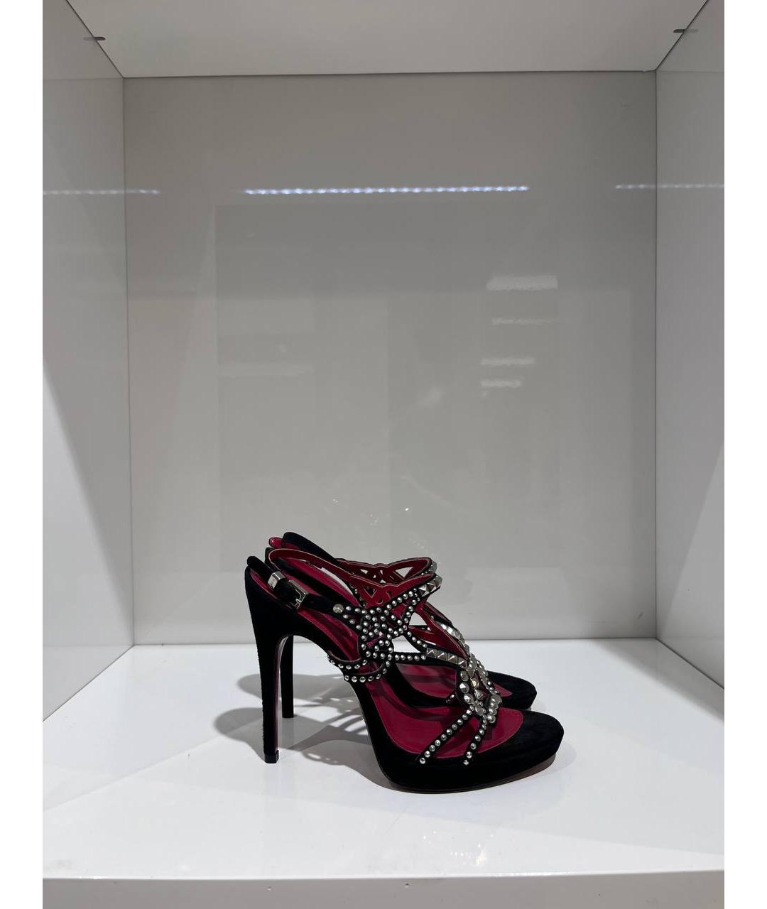 CESARE PACIOTTI Черные замшевые босоножки, фото 3