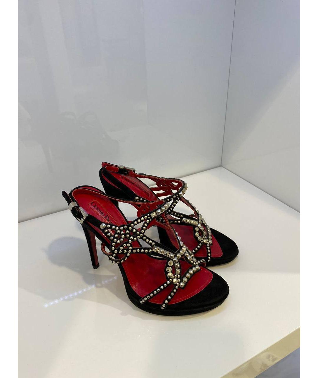 CESARE PACIOTTI Черные замшевые босоножки, фото 2