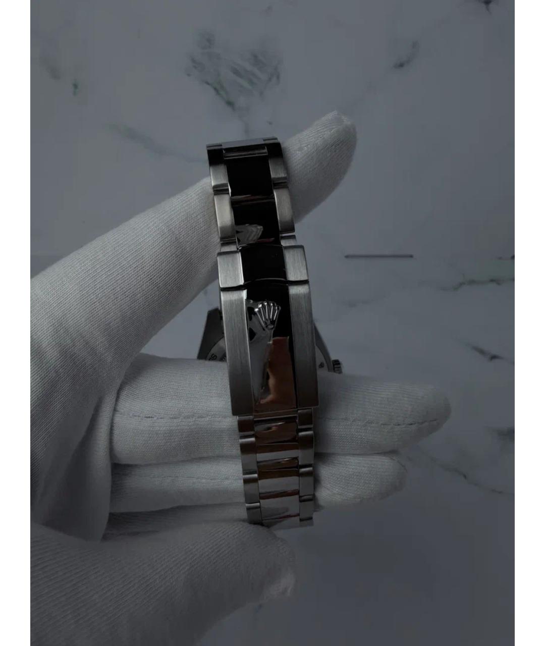 ROLEX Черные металлические часы, фото 6