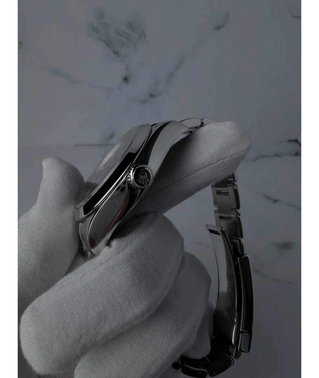 ROLEX Черные металлические часы, фото 3