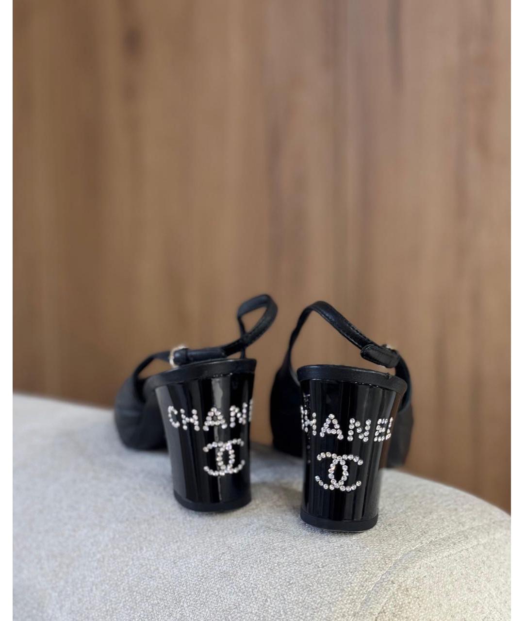 CHANEL Черные кожаные туфли, фото 2