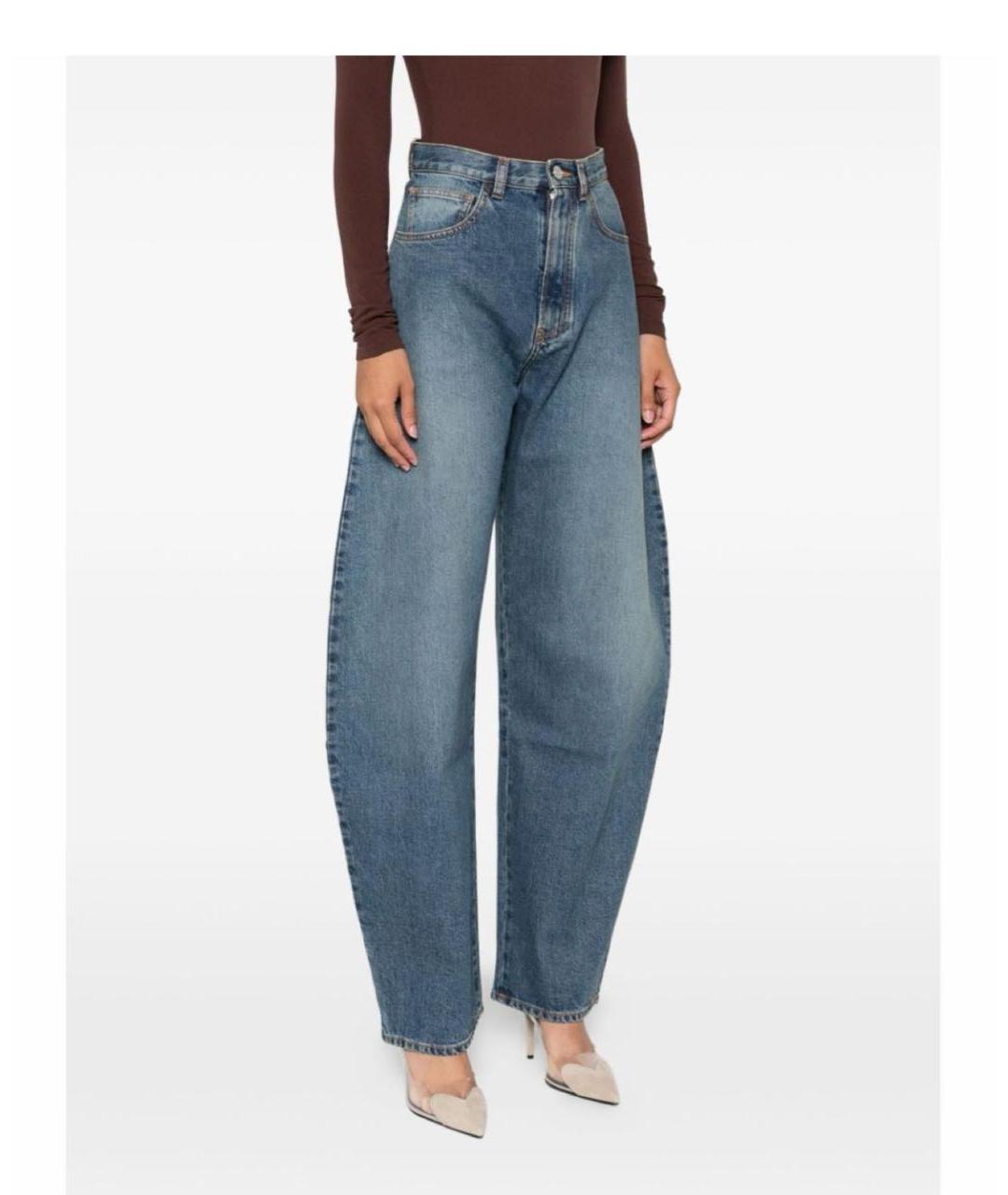 ALAIA Синие хлопковые джинсы клеш, фото 4