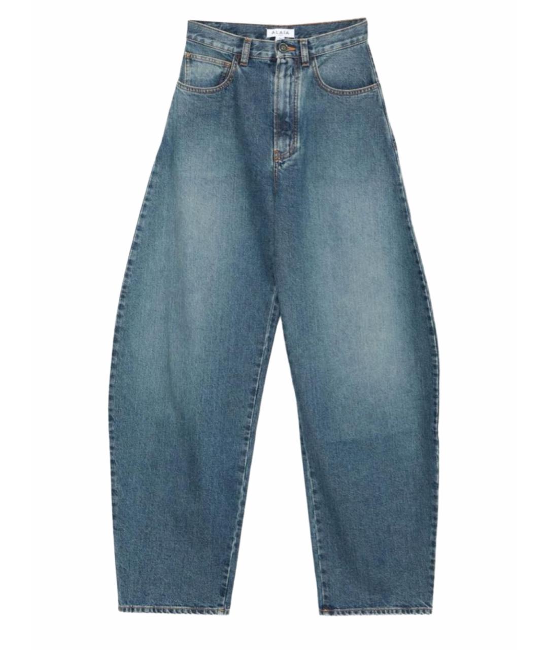 ALAIA Синие хлопковые джинсы клеш, фото 1