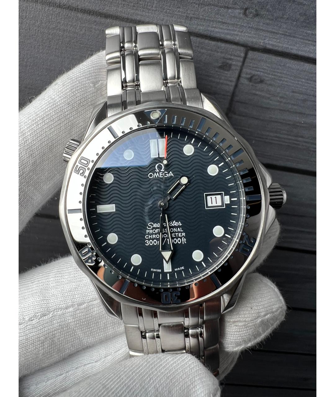 OMEGA Темно-синие часы, фото 3