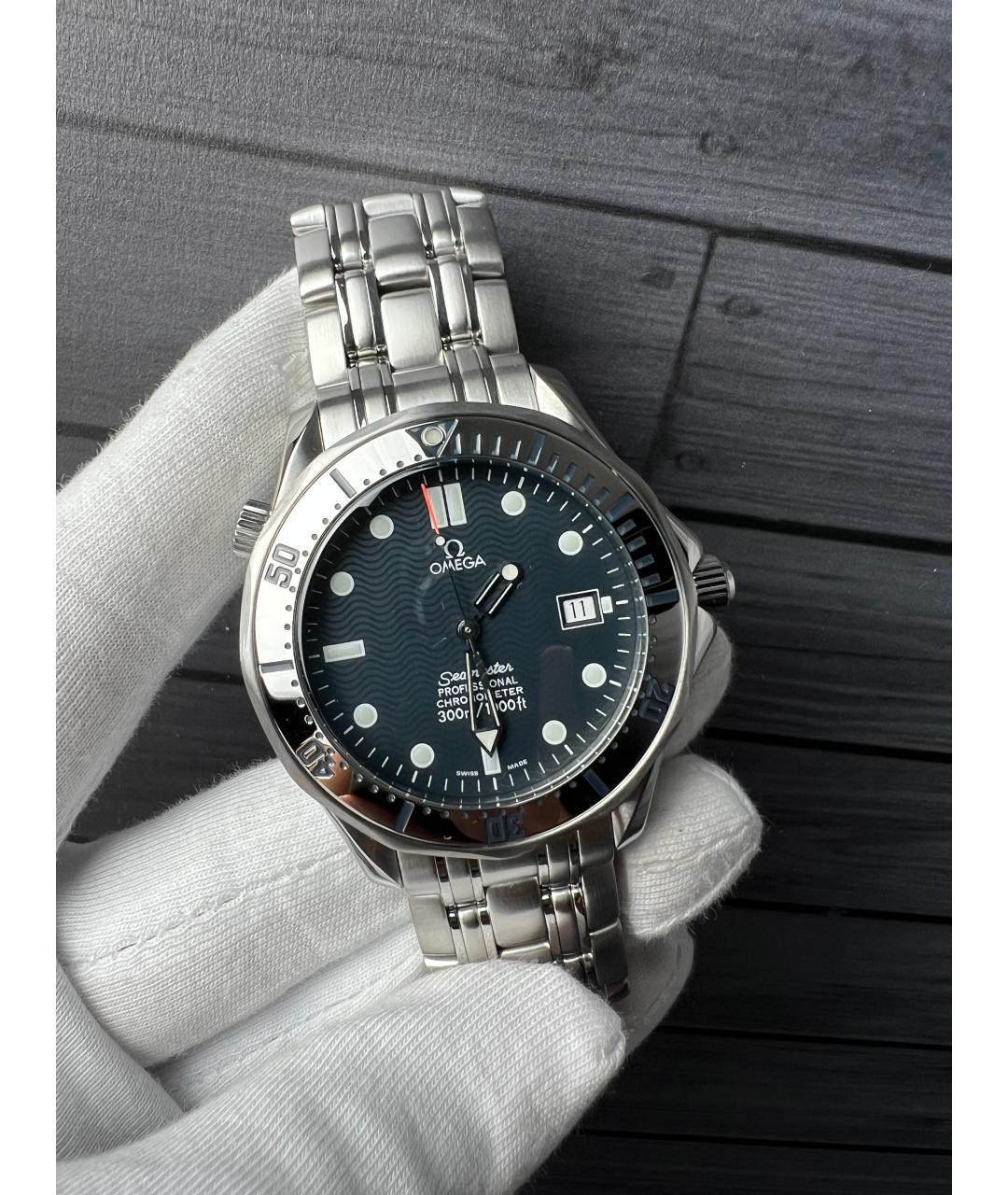 OMEGA Темно-синие часы, фото 2