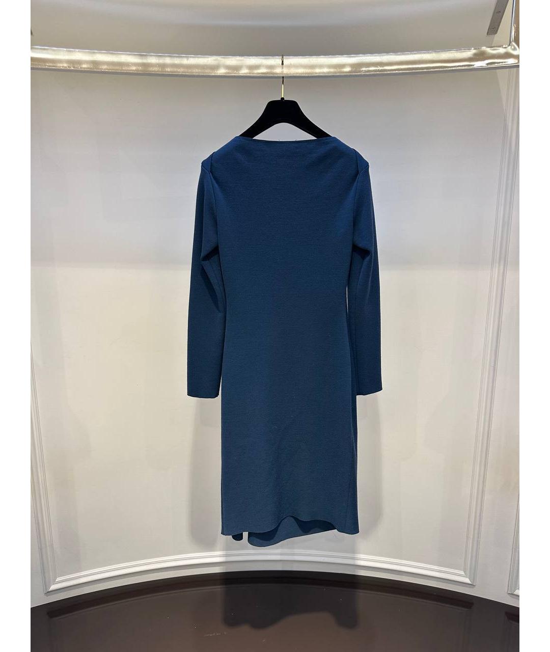 LANVIN Синее шерстяное платье, фото 3