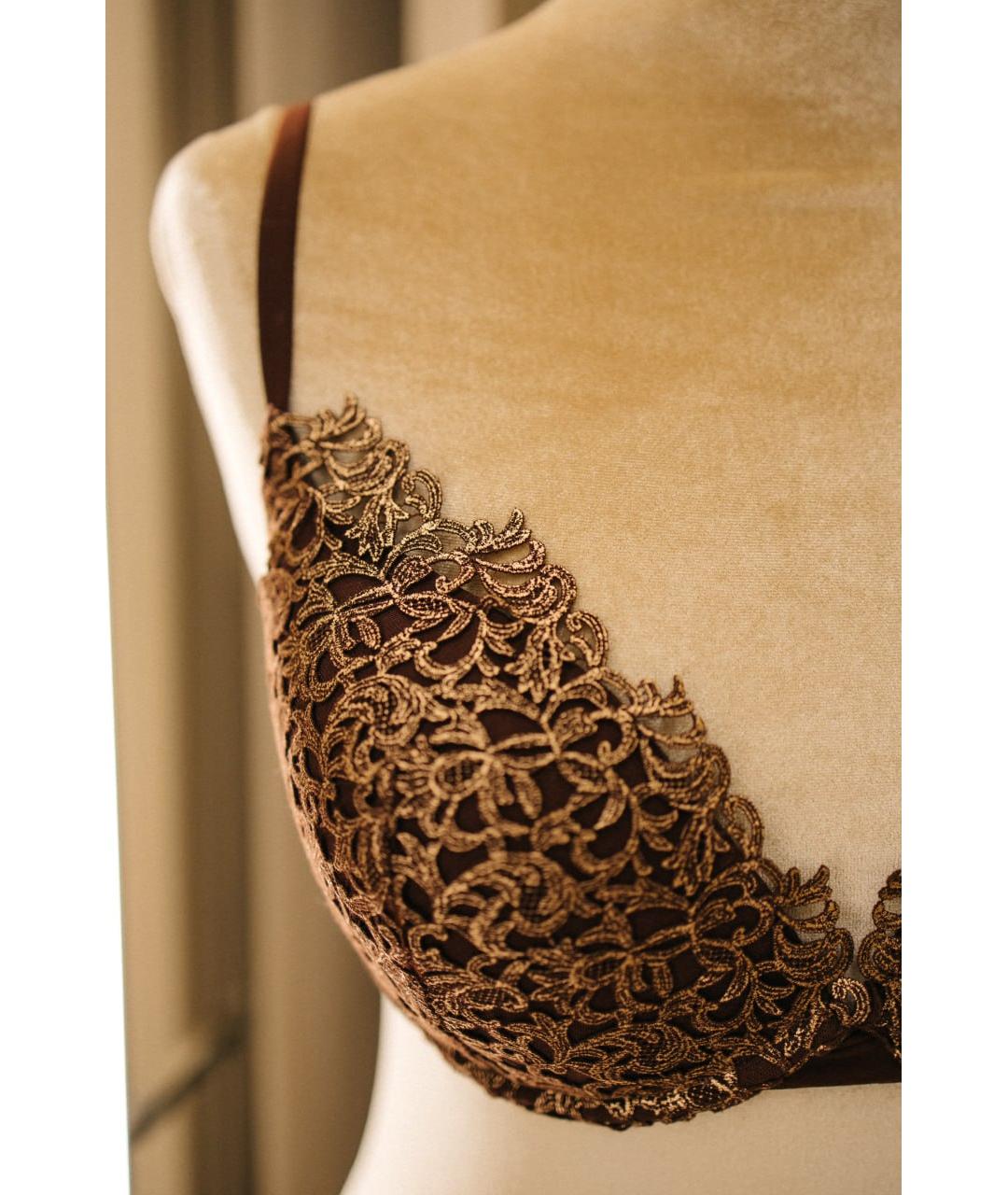 LA PERLA Коричневый бюстгалтеры, фото 3