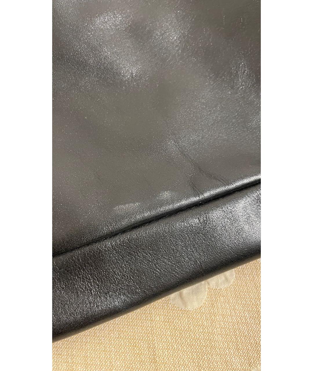 SEE BY CHLOE Черная кожаная сумка с короткими ручками, фото 8