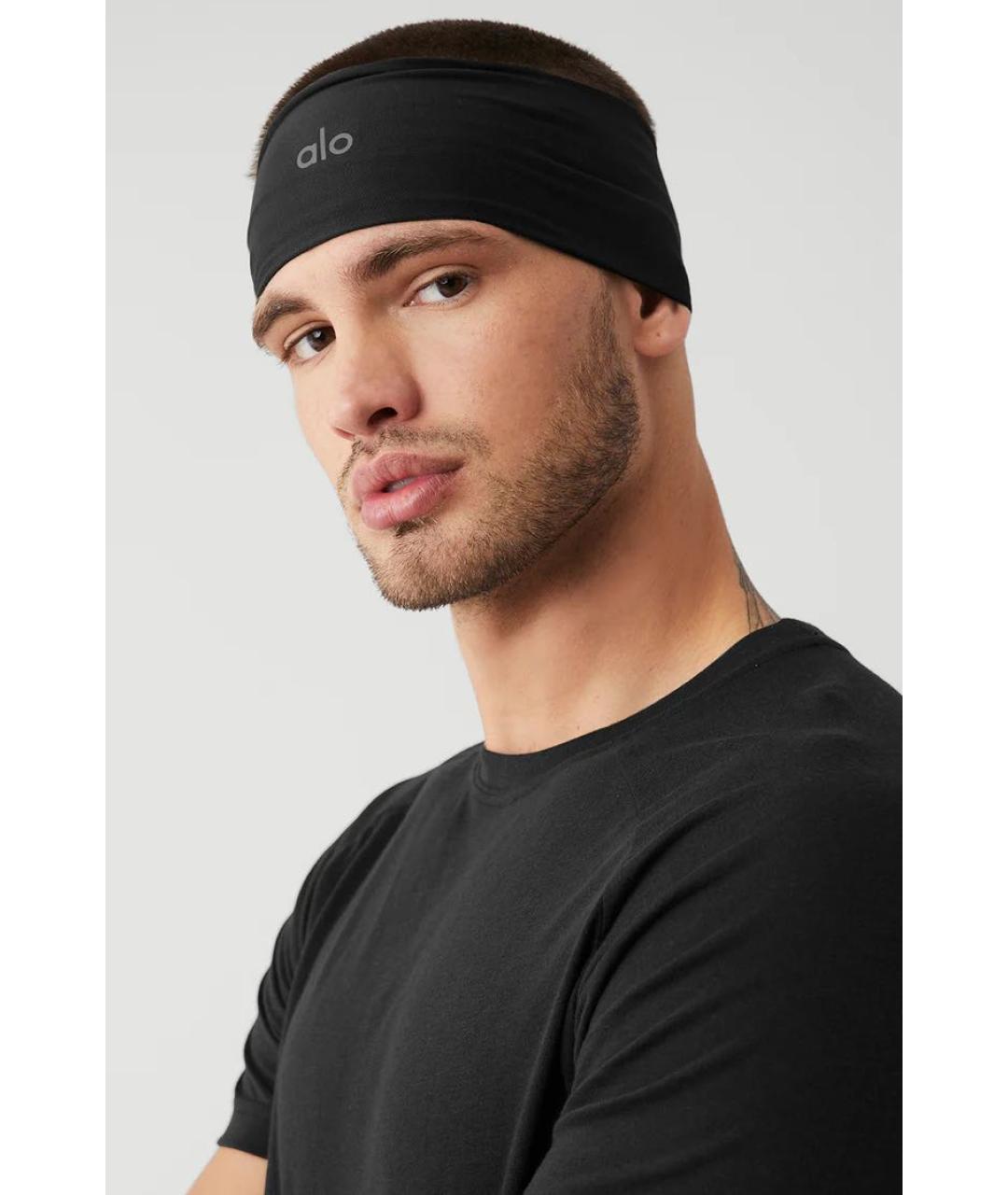 ALO YOGA Черная повязка на голову, фото 3
