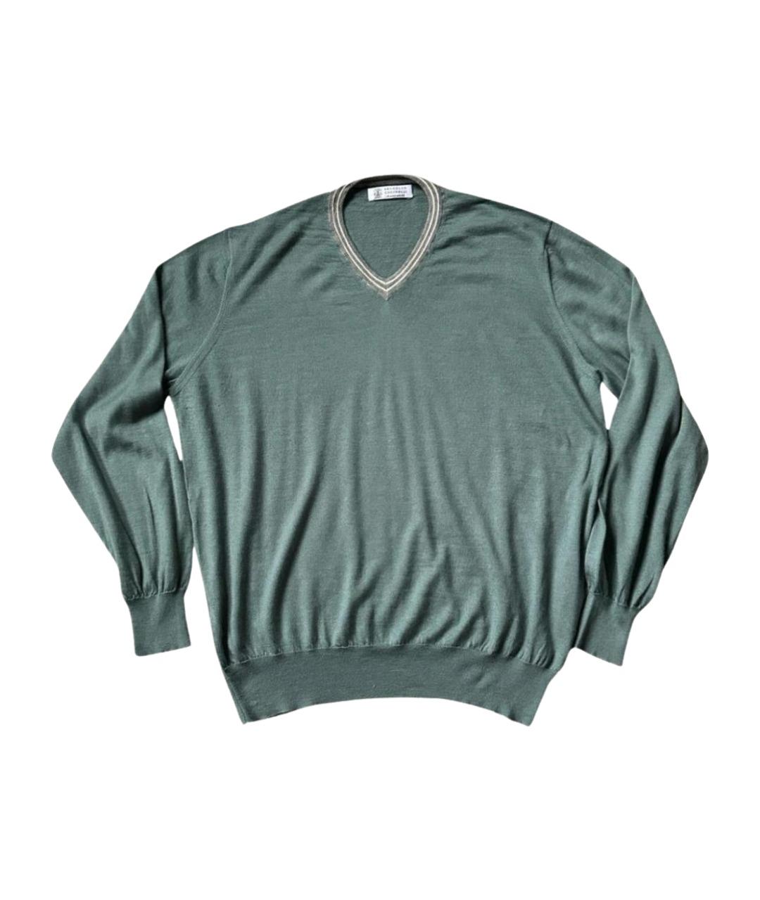 BRUNELLO CUCINELLI Салатовый кашемировый джемпер / свитер, фото 1