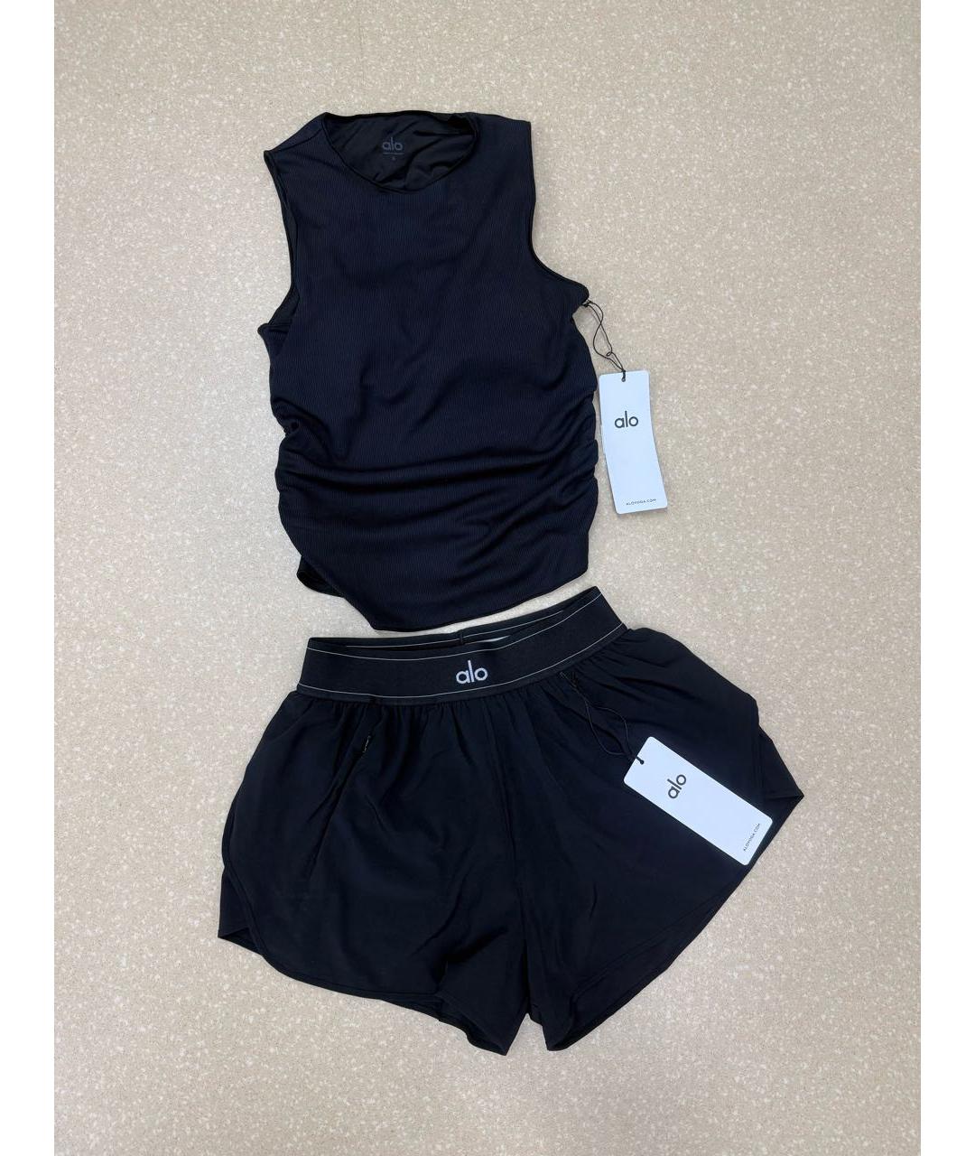 ALO YOGA Черный полиэстеровый спортивные костюмы, фото 5