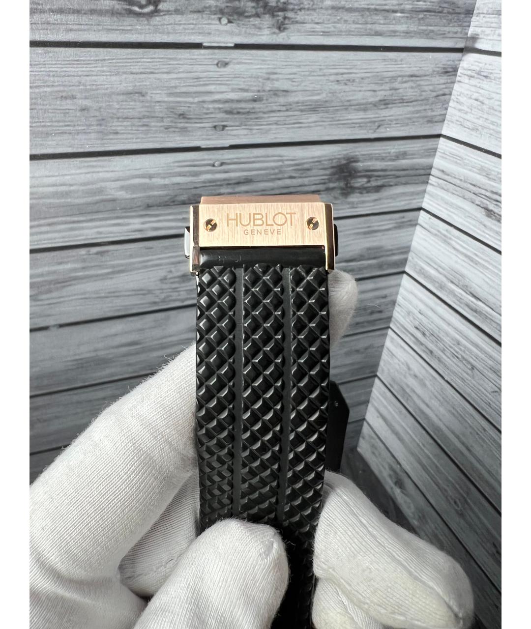 HUBLOT Черные часы из розового золота, фото 9