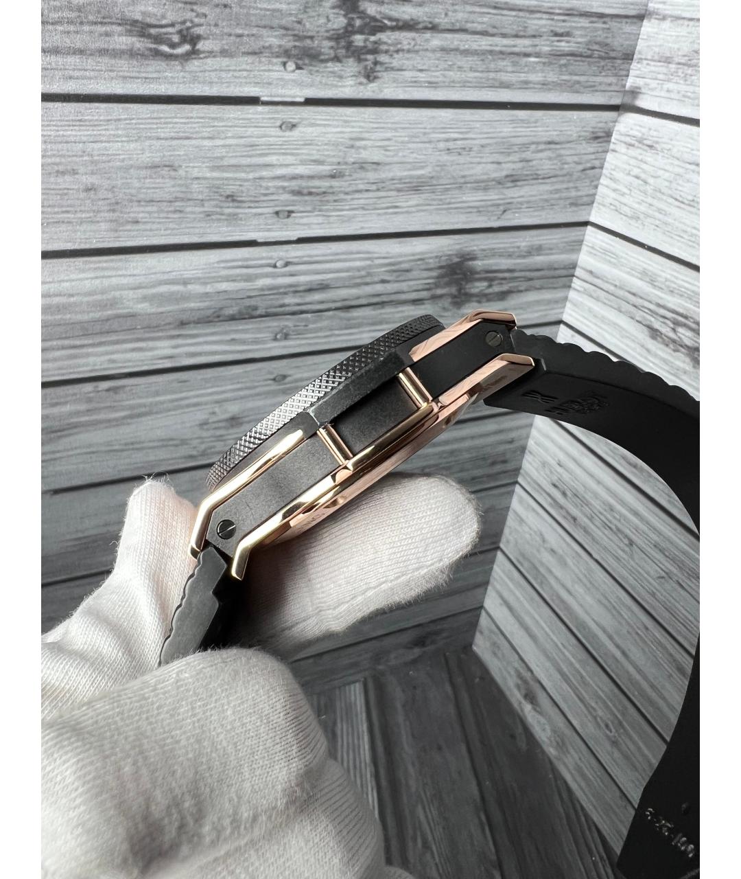 HUBLOT Черные часы из розового золота, фото 6