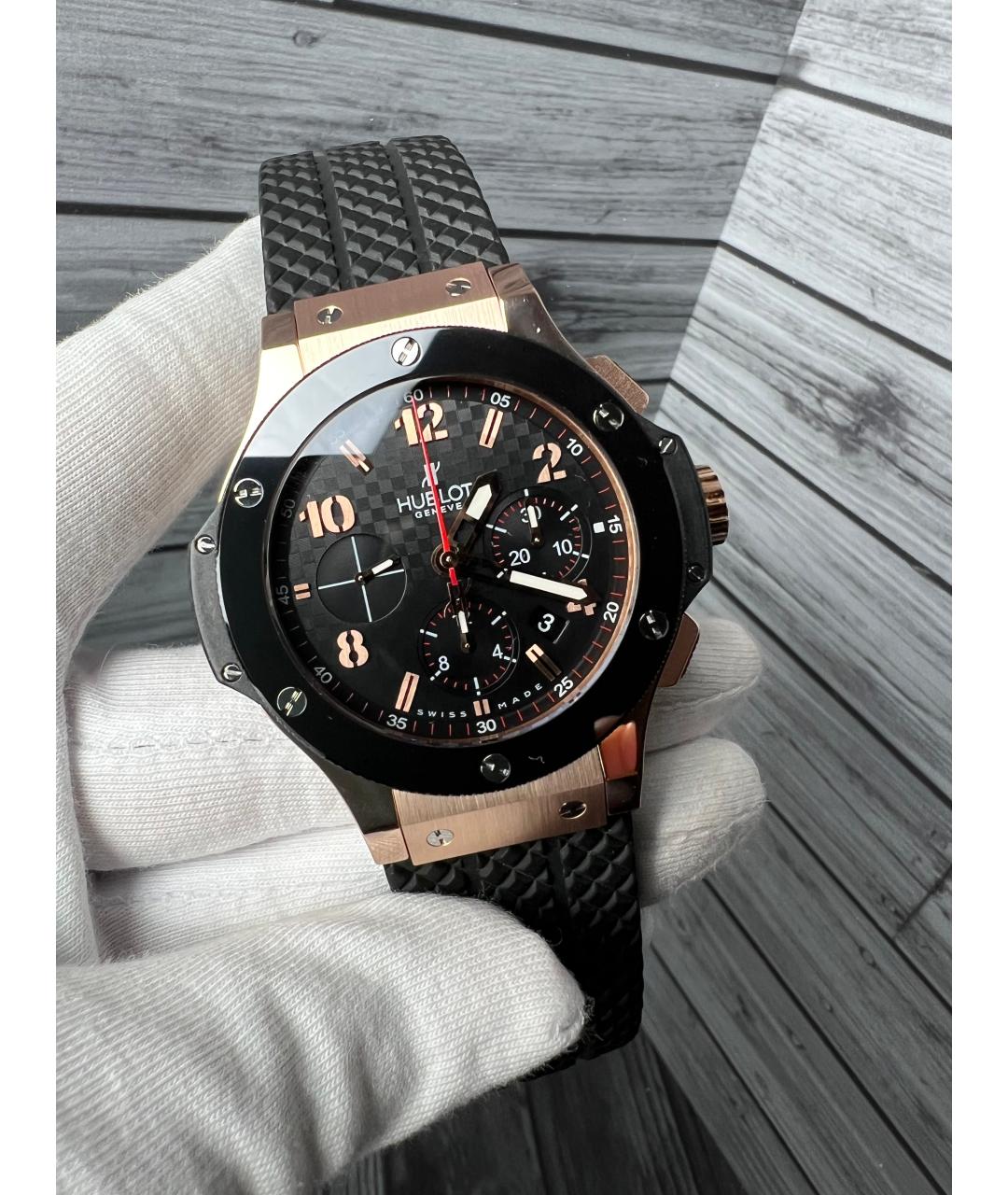 HUBLOT Черные часы из розового золота, фото 3