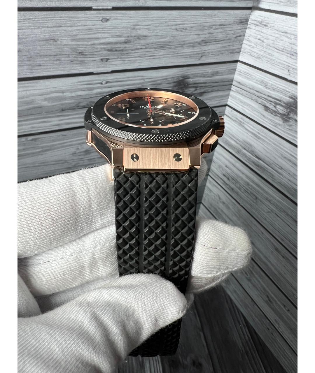 HUBLOT Черные часы из розового золота, фото 7