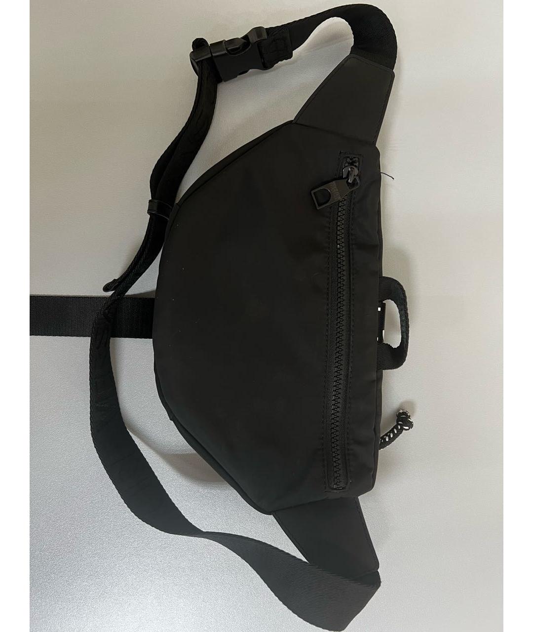 VERSACE JEANS COUTURE Черная синтетическая поясная сумка, фото 4