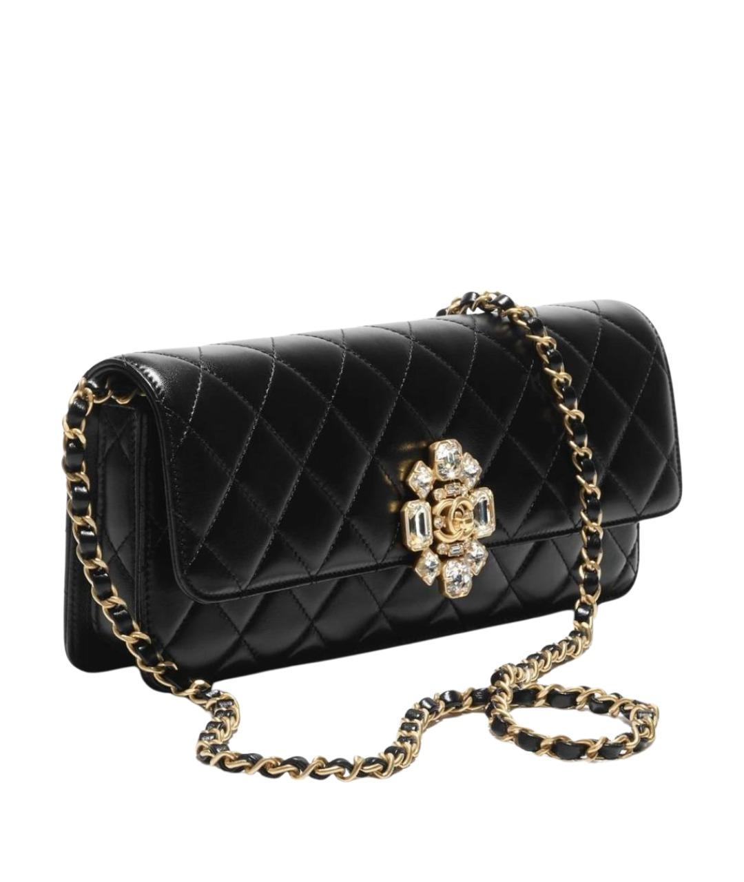 CHANEL Черная кожаная сумка через плечо, фото 1