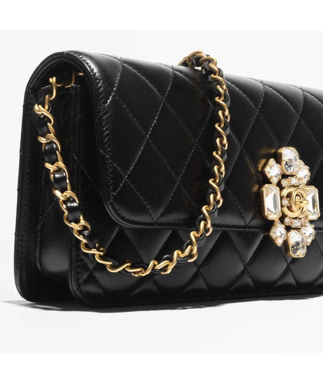 CHANEL Черная кожаная сумка через плечо, фото 3