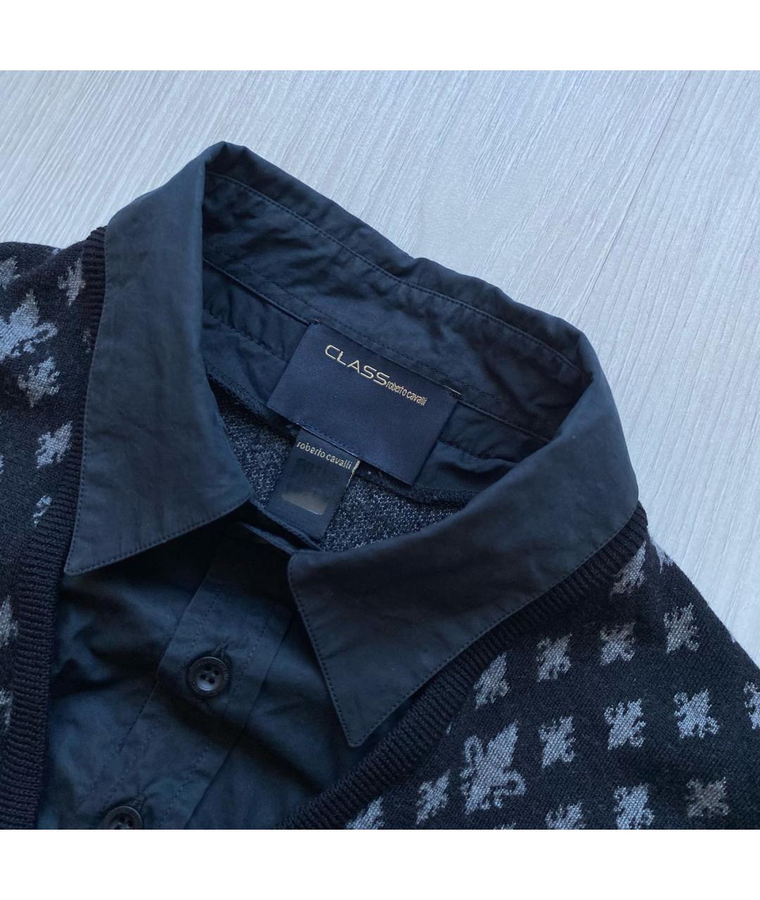 CAVALLI CLASS Черный шерстяной джемпер / свитер, фото 3