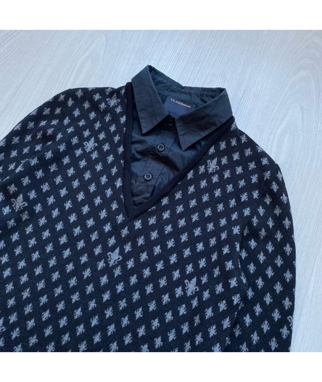 CAVALLI CLASS Черный шерстяной джемпер / свитер, фото 2