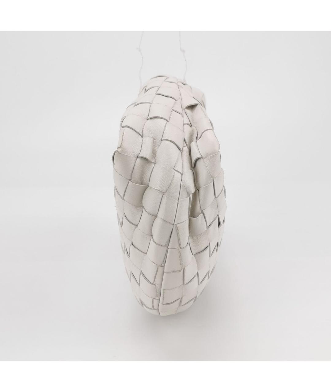 BOTTEGA VENETA Белая кожаная сумка с короткими ручками, фото 2