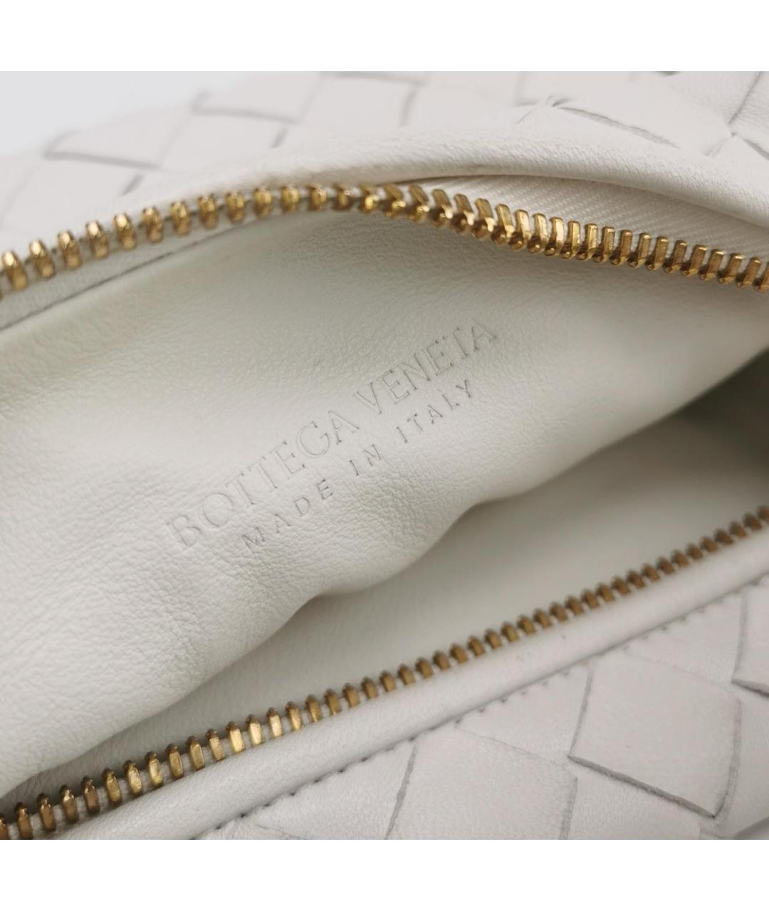BOTTEGA VENETA Белая кожаная сумка с короткими ручками, фото 7