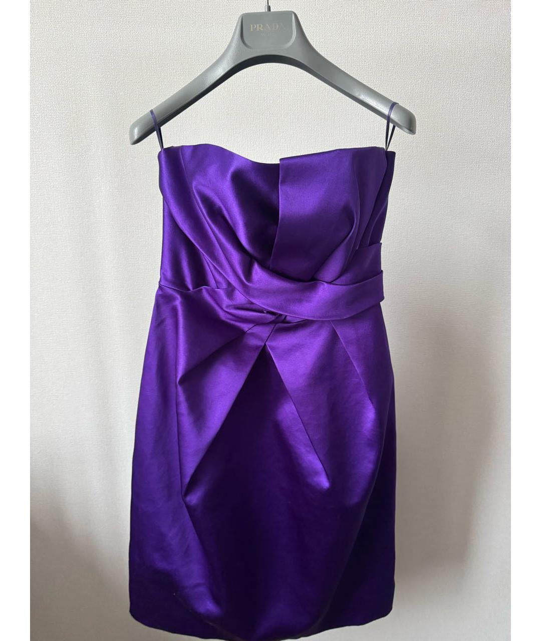 PHILOSOPHY DI ALBERTA FERRETTI Фиолетовое шелковое вечернее платье, фото 5
