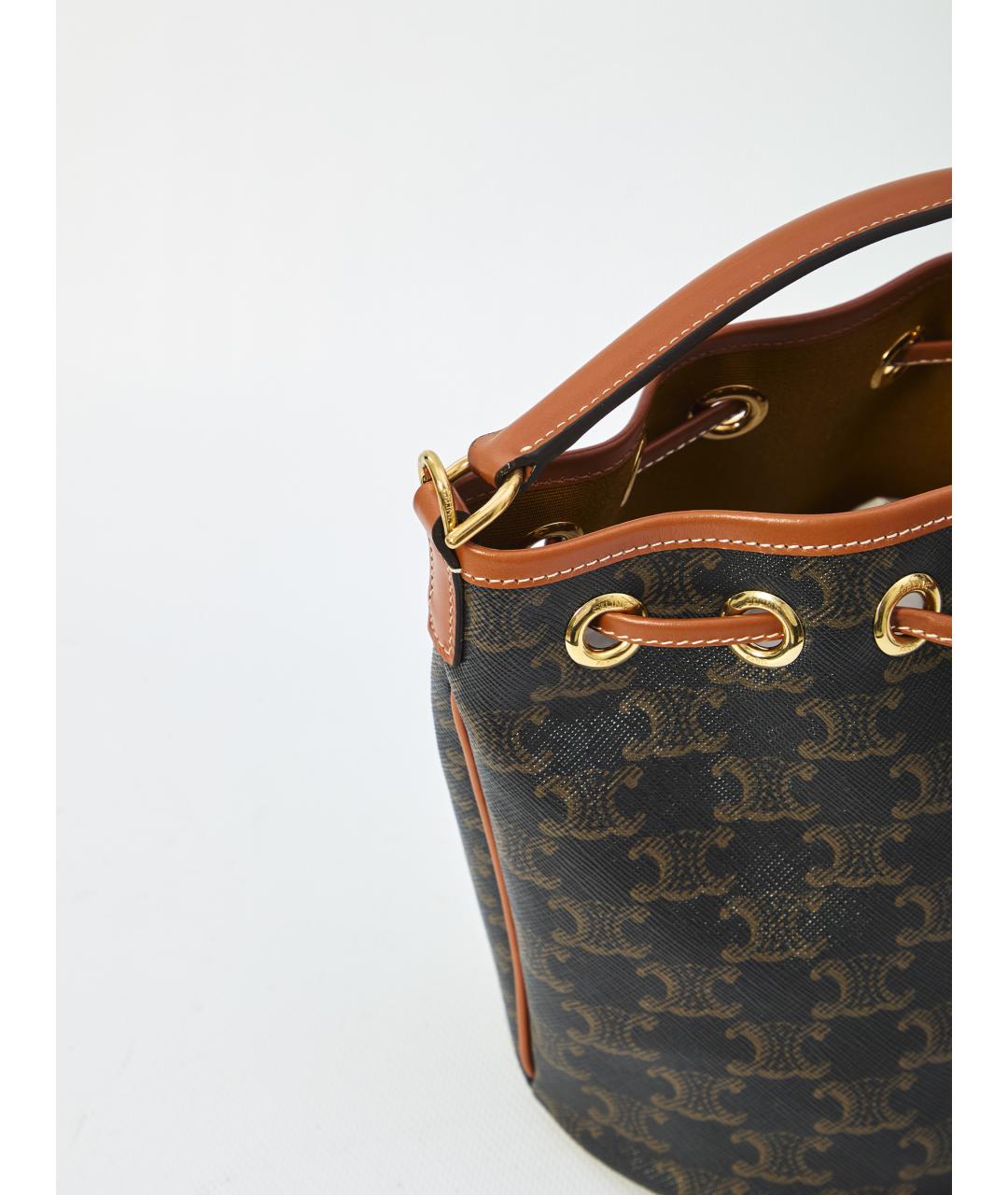 CELINE Коричневая сумка через плечо, фото 4