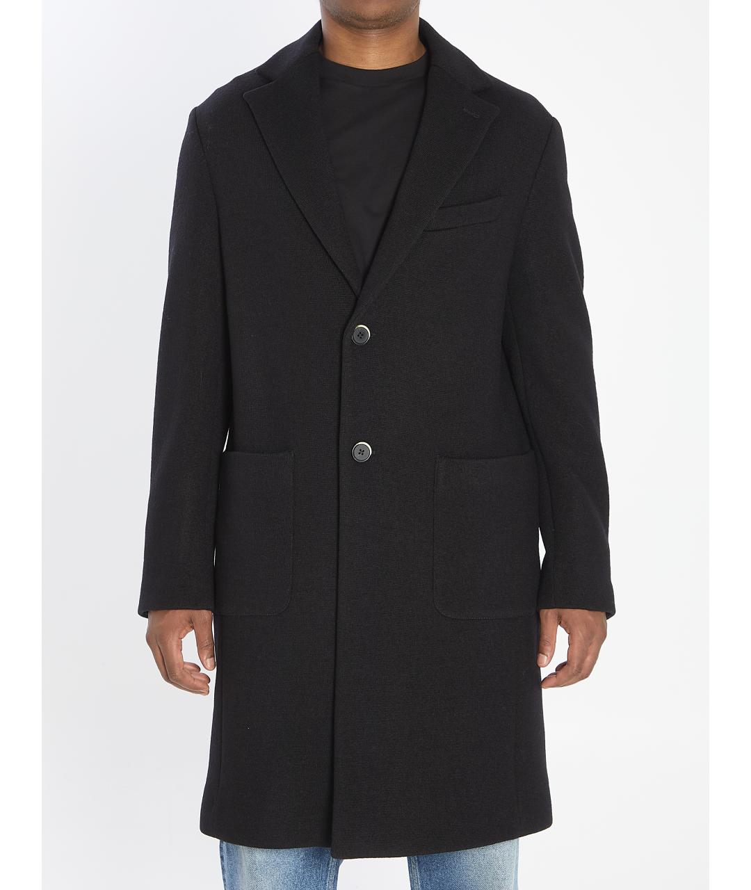 BARENA Черное шерстяное пальто, фото 5