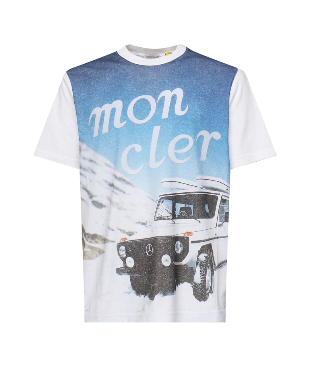 MONCLER Белая хлопковая футболка, фото 1