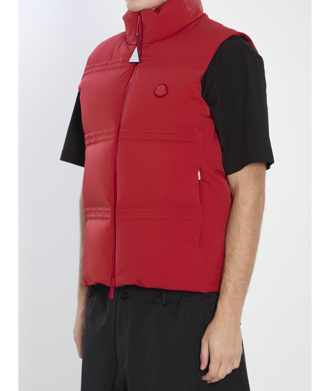 MONCLER Красный полиамидовый жилет, фото 2
