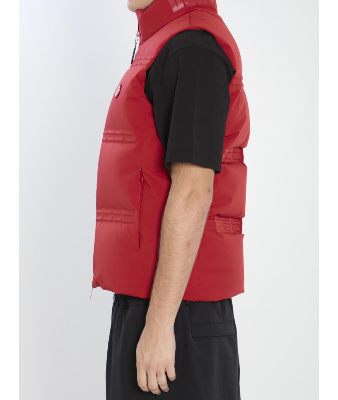 MONCLER Красный полиамидовый жилет, фото 3