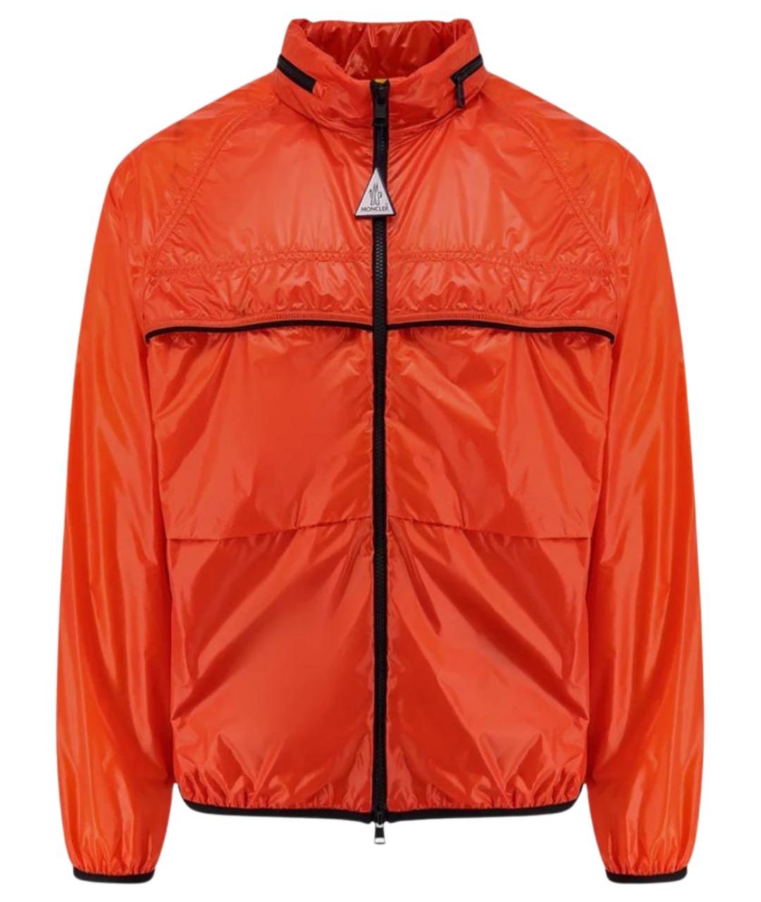 MONCLER Оранжевая полиамидовая куртка, фото 1