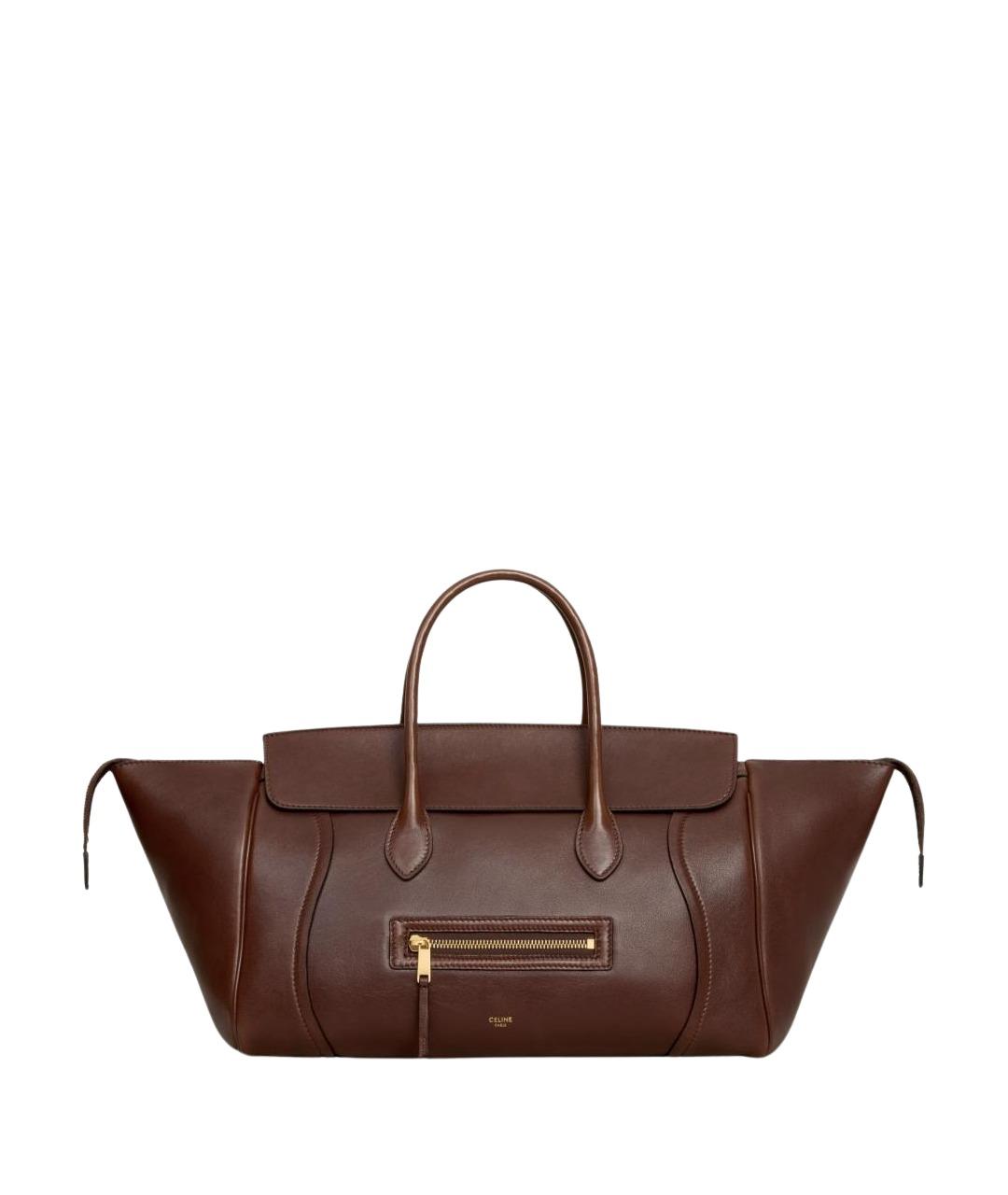 CELINE Коричневая кожаная сумка тоут, фото 1