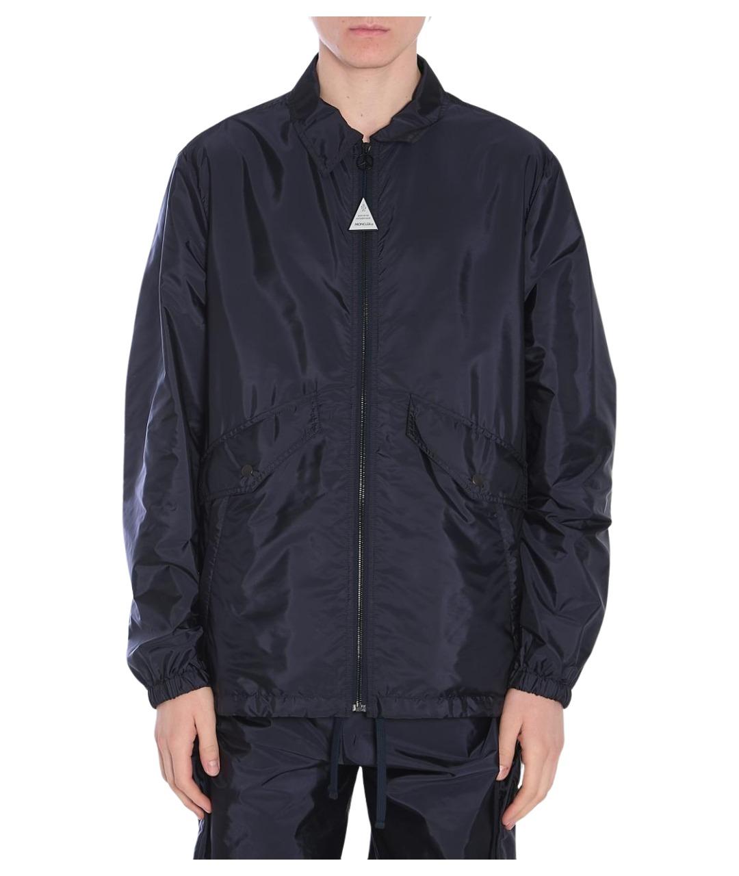 MONCLER Темно-синяя полиамидовая куртка, фото 1