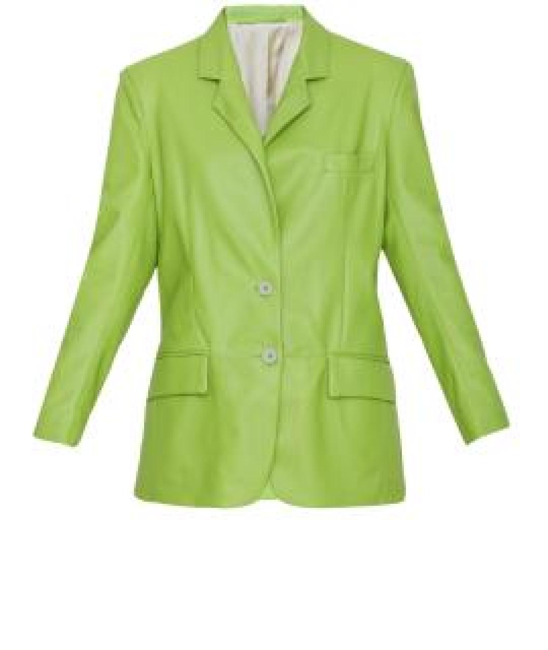 SALVATORE SANTORO Зеленый кожаный жакет/пиджак, фото 1