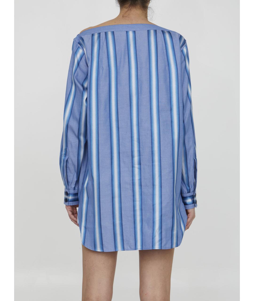 ETRO Голубое хлопковое повседневное платье, фото 5