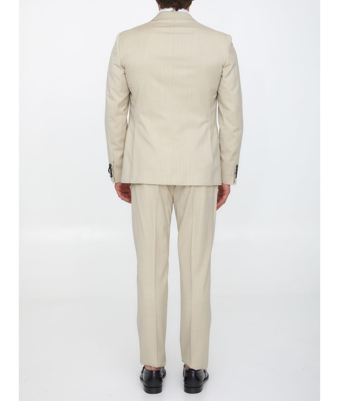 TONELLO Бежевый классический костюм, фото 4