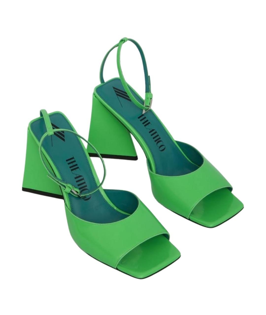 THE ATTICO Зеленые босоножки, фото 4