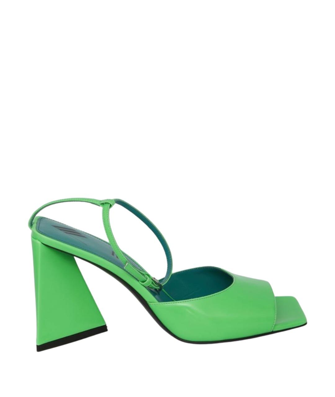 THE ATTICO Зеленые босоножки, фото 1