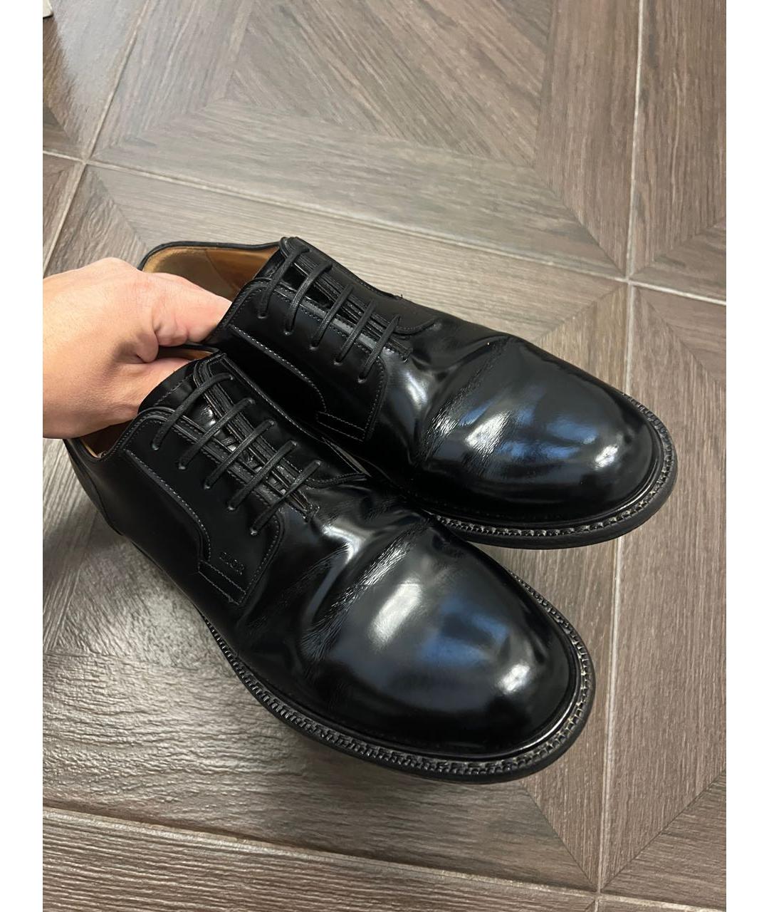 CHRISTIAN DIOR Черные туфли из лакированной кожи, фото 2