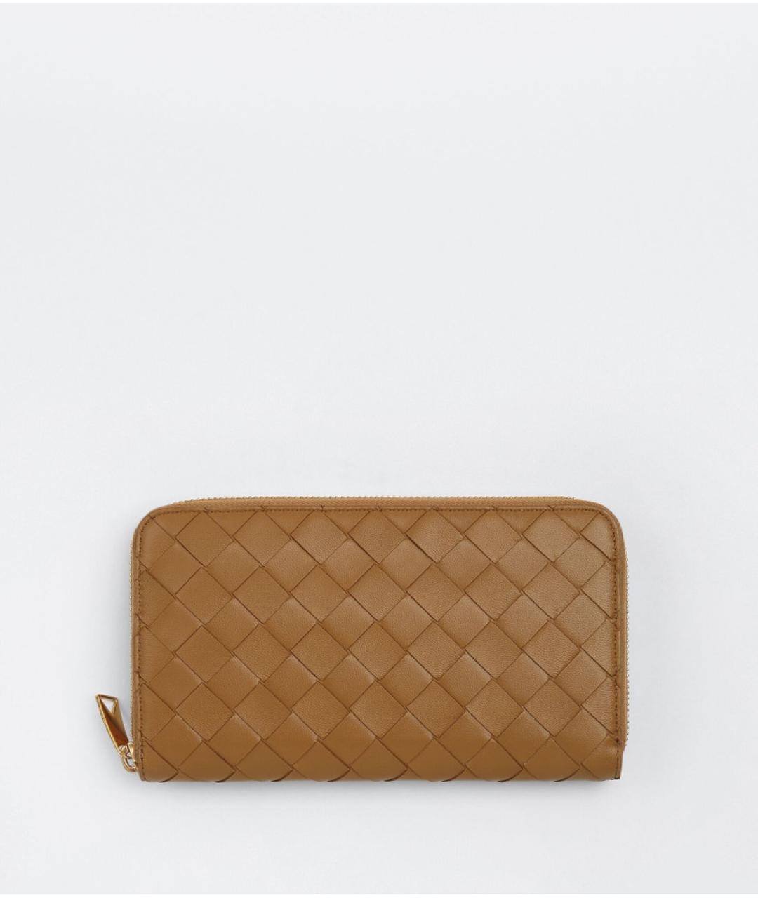 BOTTEGA VENETA Бежевый кожаный кошелек, фото 3